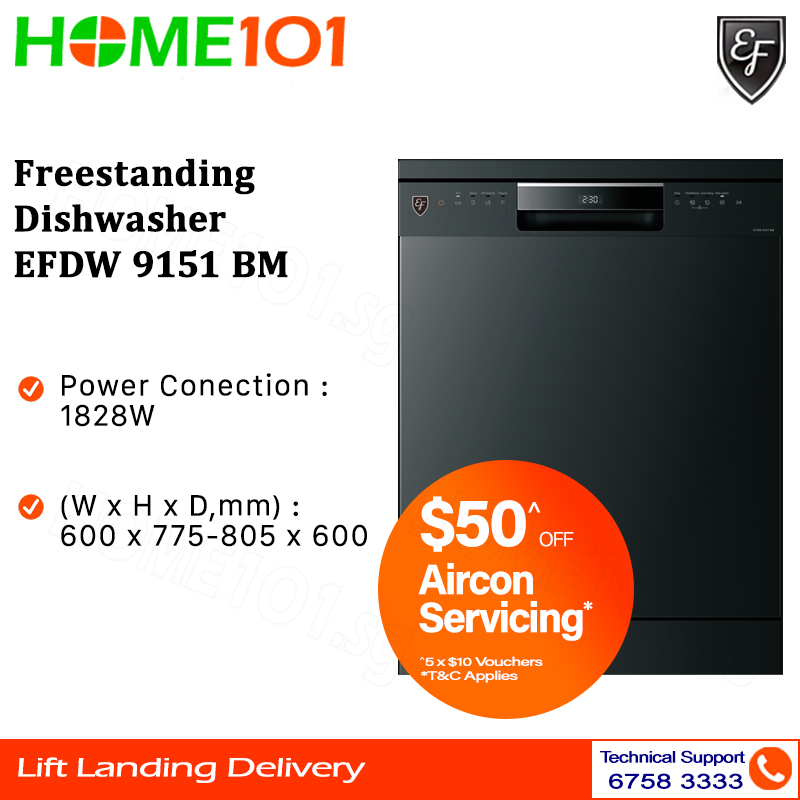 EF Freestanding Dishwasher EFDW 9151 BM Lazada Singapore