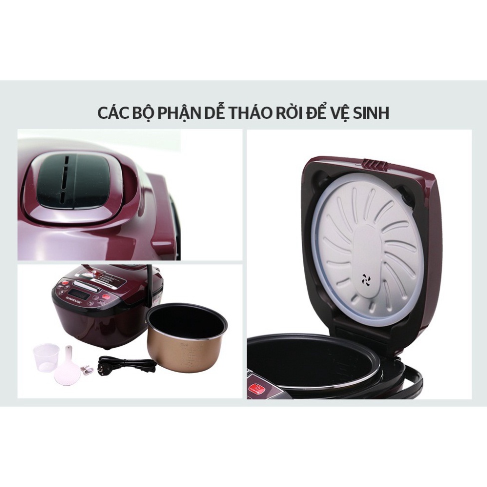 Nồi Cơm Điện Tử SUNHOUSE SHD8909 1.8 Lít Bảo Hành 12 Tháng