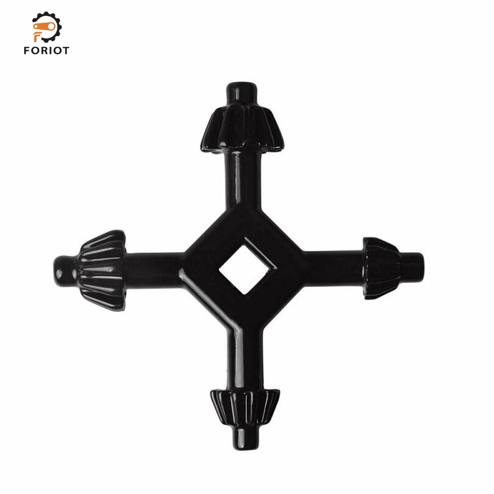 Foriot 1Pcs 4 In 1 Multi-function Universal Chuck Key Drill Drilling Holder Spanner Ratchet Socket Ring Combination Grip Star Wrench
