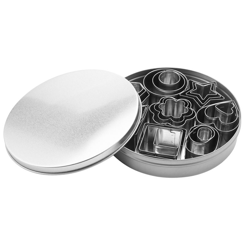 24 Pcs Mini Cookie Cutter Shape Set Cookie Mold Stainless Steel Pastry Dough Donut Clay Metal Baking Mold Cake Mold Tool