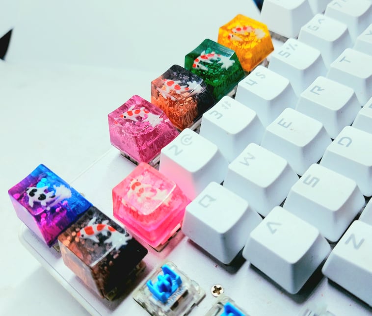 [HCM]Keycap cá koi sắc màu trang trí bàn phím cơ gaming.