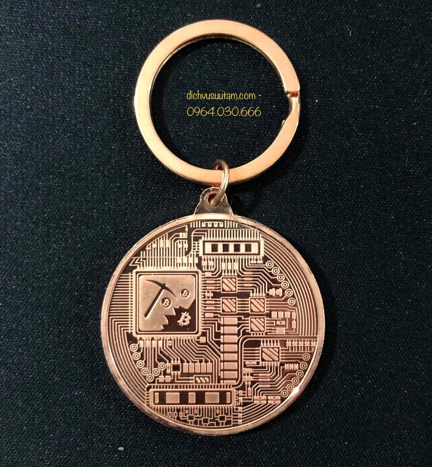 Móc khóa Bitcoin đồng độc đáo