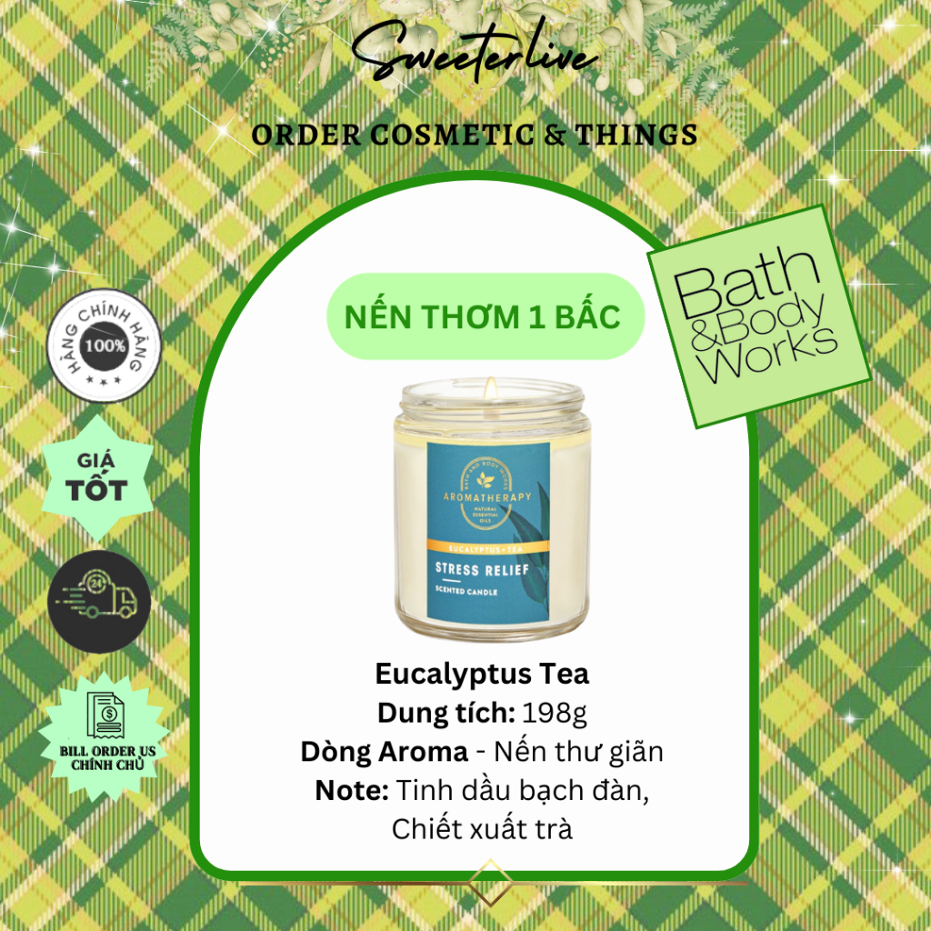 Nến thơm 1 Bấc Bath and Body Works - 198g
