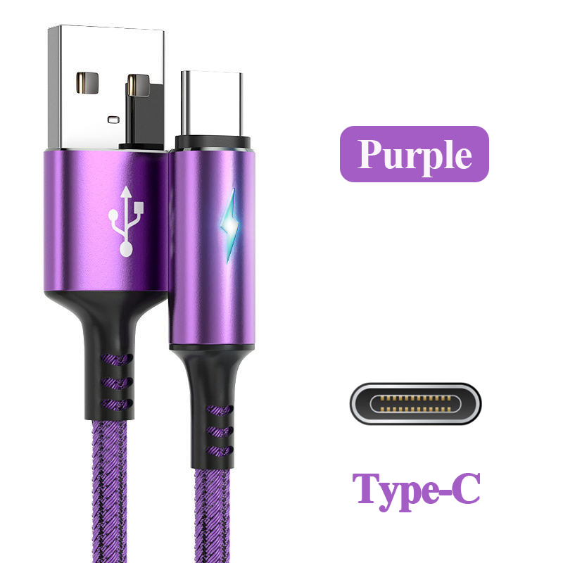 VAORLO 5A USB Charging Cable Phone Charging Cord Micro USB/Lightning/Type C Cable  Charger Cord Compatible With infinix Xiaomi Iphone Cable Quick Charge Phone Accessories USB C Fast Charge Cable