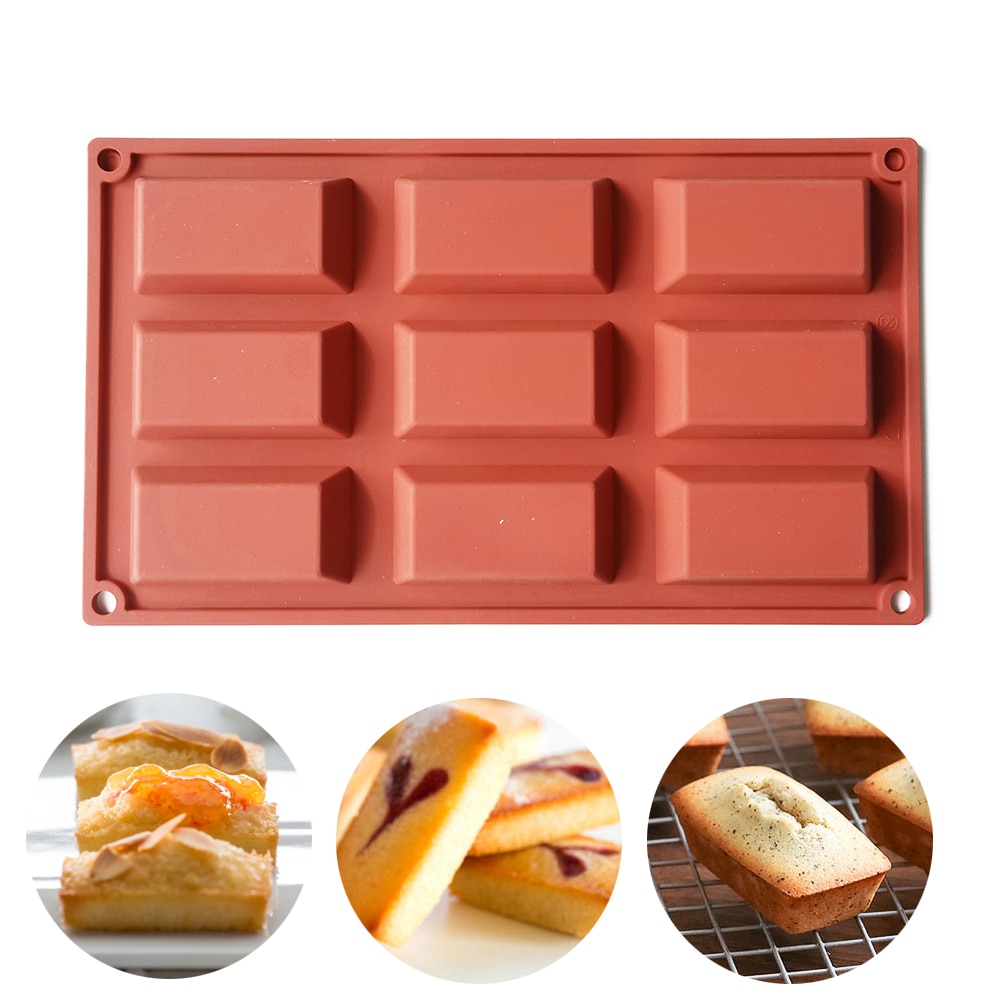 9 Cavity Silicone Cake Mold Financier Cookies Chocolate DIY H Kitchen Baking Tools Pudding Cy Decorating Mould