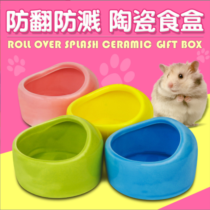 Chén ăn hamster nhựa mica hình mái vòm
