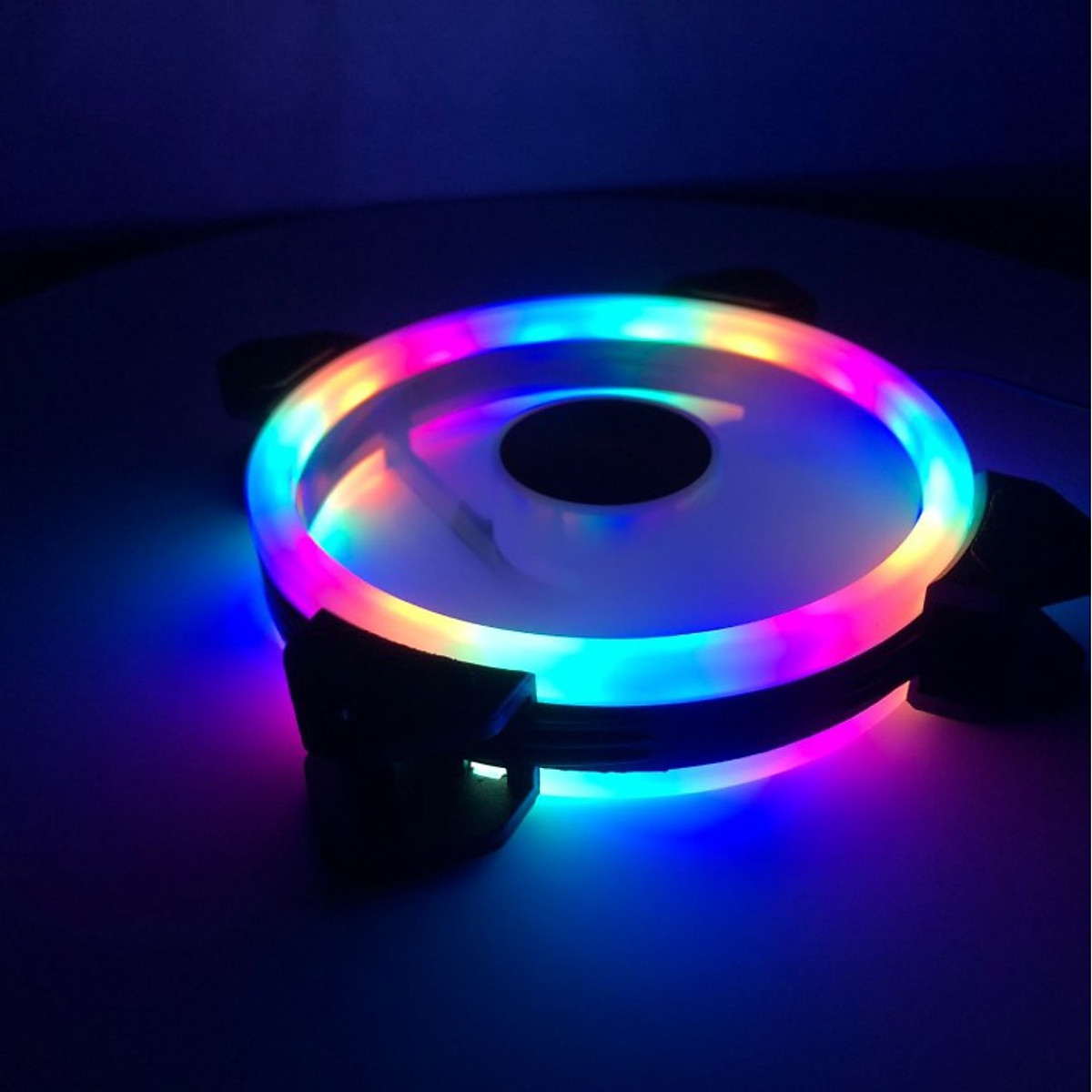 Quạt tản nhiệt Fan led Double Ring 7 màu