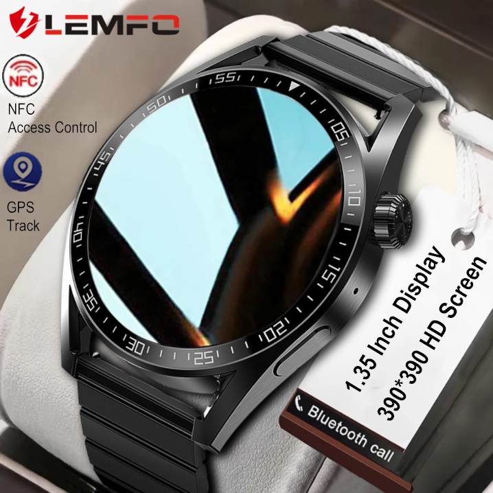 Đồng hồ thông minh LEMFO HDT3 390 390 Màn hình HD NFC truy cập đo nhịp tim Huyết áp Thể thao không thấm nước Đồng hồ thông minh GT3 Pro cho nam giới nữ Android iOS thumbnail
