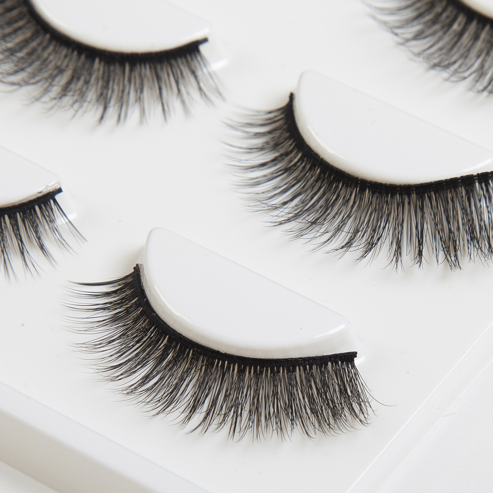 3 Pairs Thick Natural False Eyelashes 3d Mink Eyelashes Soft Long Lashes