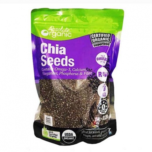 Delicious Standard Grade Organic Australian Chia Seeds (Single Pack)