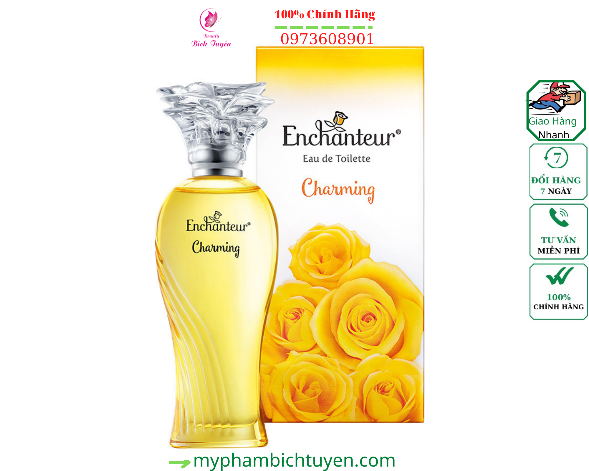 [CHÍNH HÃNG] Nước hoa Enchanteur Charming 50ml