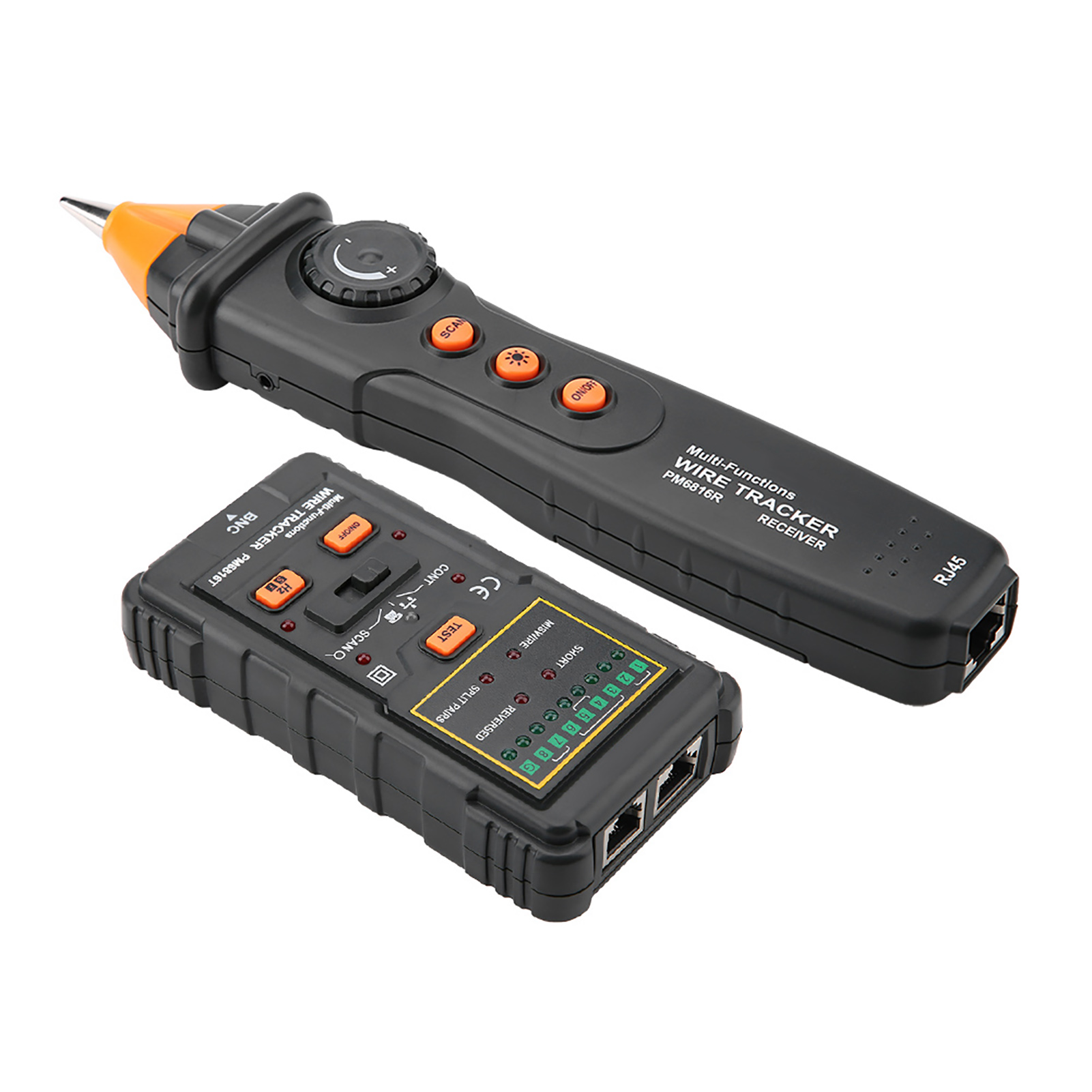 PEAKMETER PM6816 Network Cable Wire Tracker Receiver Emitter Line Finder RJ45 RJ11