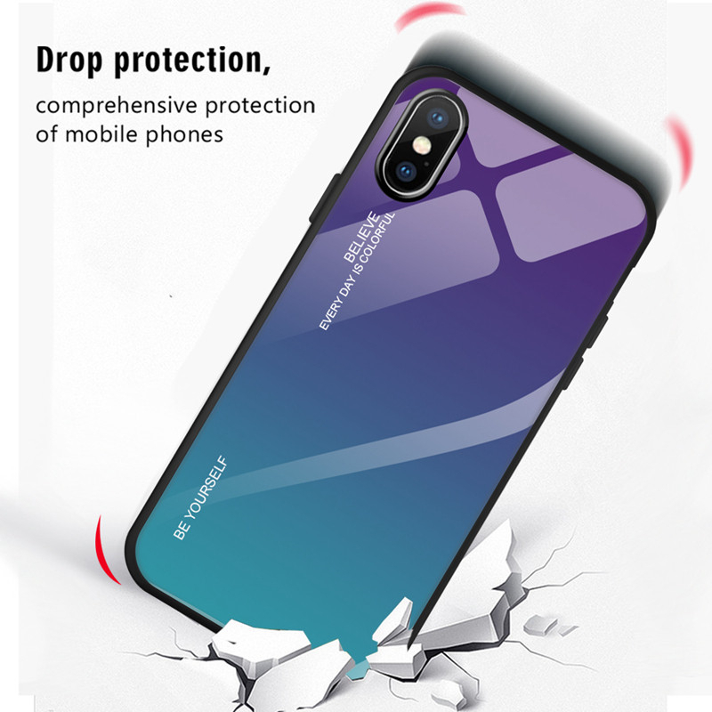 For infinix Hot 60 60i Phone Case Gradient 9H Tempered Glass Protector Colorful Soft Edge for Infinix Hot 60i Cover Casing HP.