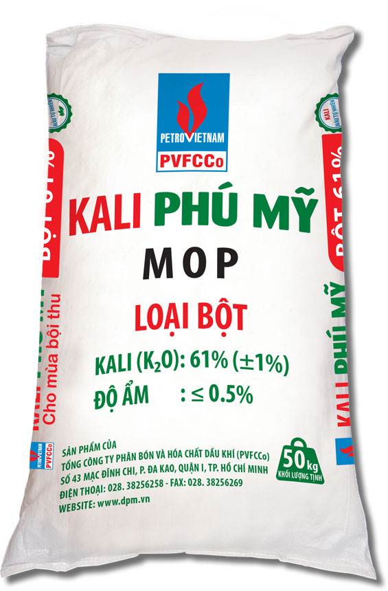 Phân Kali Đỏ (kali clorua) - Kali Bột Phú Mỹ bột (1kg)