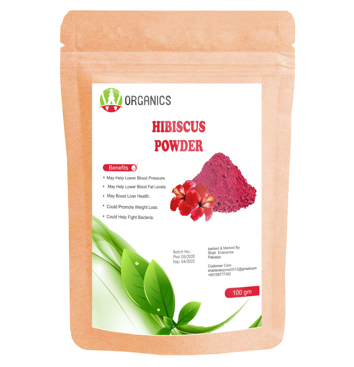 Organic Hibiscus Flower Powder 100 gm | Daraz.pk