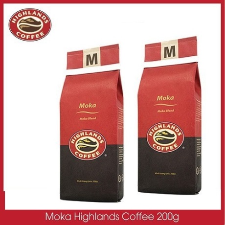 Cà phê rang xay Moka Highlands Coffee 200g