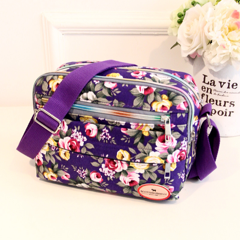 【Special Promotion】 Multiple Pockets Women Handbags Female Shoulder Bags Canvas Messenger Bags Zipper Printed Ladies Crossbody Bag Vintage Bolsas.
