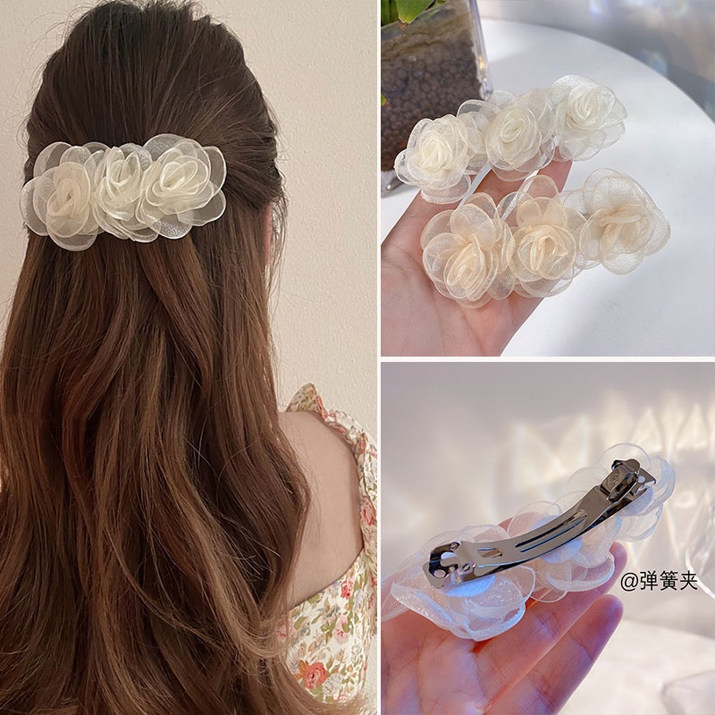 Kẹp tóc hình hoa trà phong cách tiểu thư