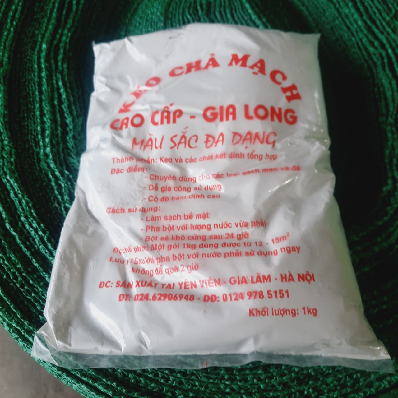 1kg Keo chà mạch, xi măng trắng cao cấp