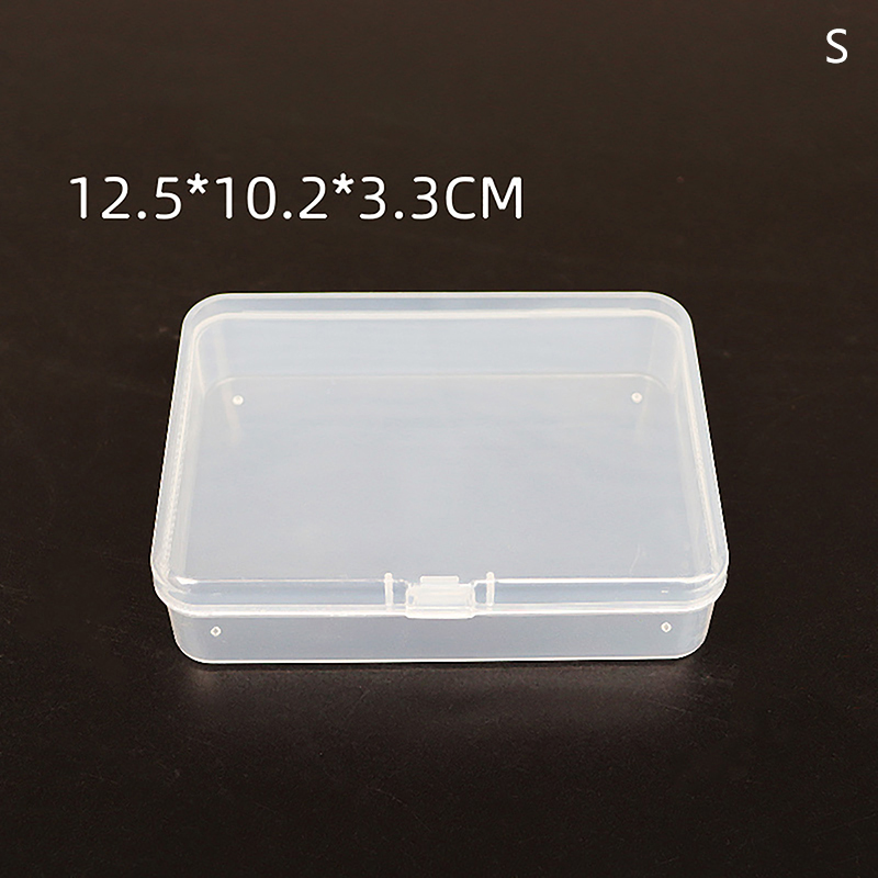 💖🎈🎈 Transparent Plastic Storage Box Sauce Bottle Fruit Fork Storage Box Empty Storage Box Jewelry Rectangle Case