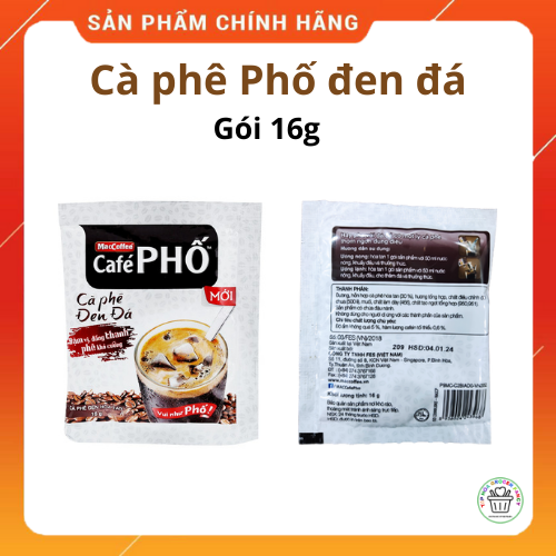 [DATE 2024] Café Phố hòa tan đen đá – combo 5 gói 16g
