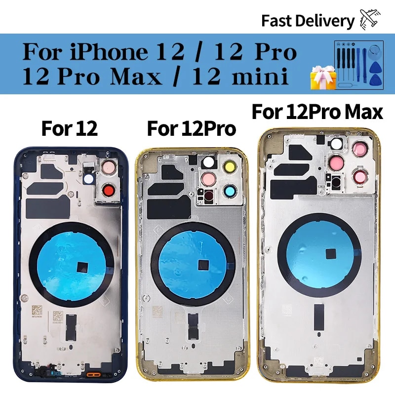 AAA%20New%20High%20Quality%20For%20Iphone%2012%20Pro%20Max%20/%2012%20Mini%20/%2012Pro%20Housing%20Cover%20Battery%20Door%20Rear%20Chassis%20Middl%20Frame%20with%20Back%20Glass%20-%20Image%207