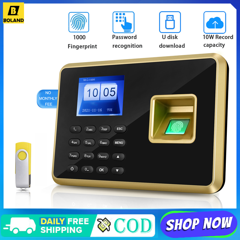 BOLAND Attendance Machine Biometric Time Clock for Small Business