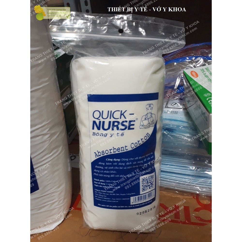 Bông gòn y tế Quick Nurse - gói 100g