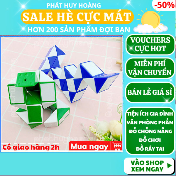 Combo 2 Rubik rắn 24 đốt độc đáo, phát triển sáng tạo cho bé ✔ Rubik chữ nhật ✔ rubik cây ✔ Rubik biến thể ✔ Rubik Snake ✔ Phát Huy Hoàng