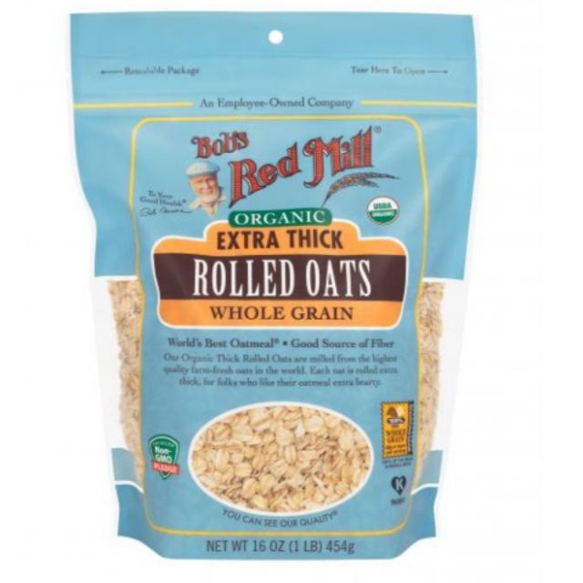Yến Mạch cán dầy Bob's Red Mill - Rolled Oats extra thick 907g