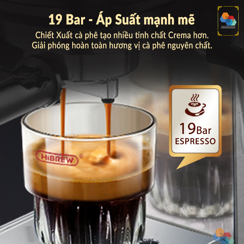 Máy pha cafe espresso tự động hibrew h11 siêu nhỏ gọn 12cm, công suất 1450w - ảnh sản phẩm 8