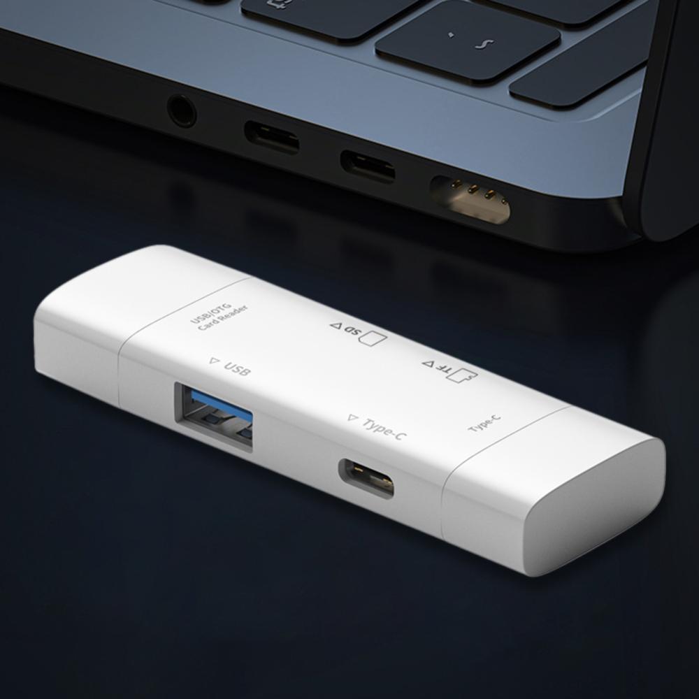 SD/TF Card Reader Adapter 7 in 1 Type-C/USB/ Micro Multifunctional Card Reader High Speed Transmission for Laptop