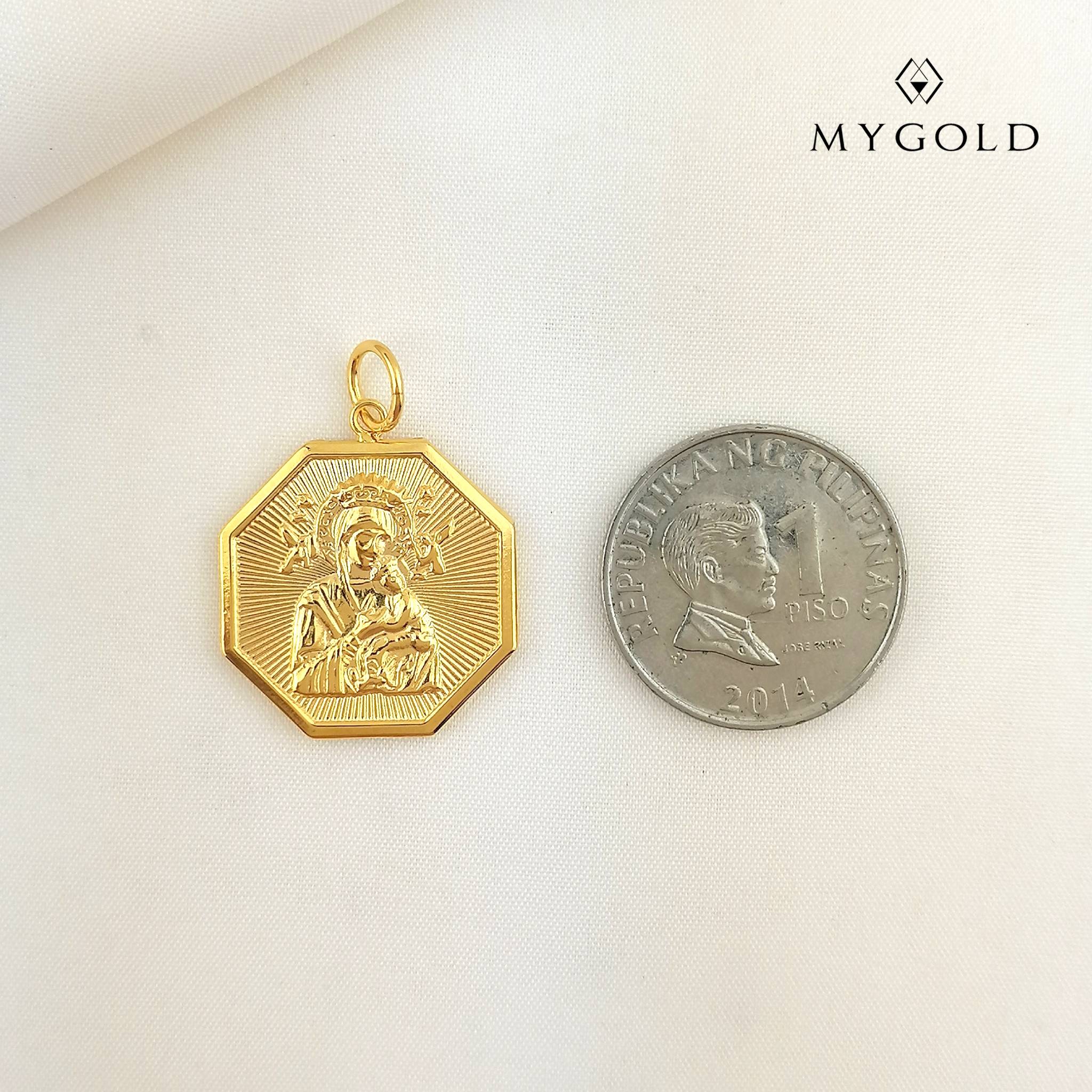 Pawnable and Authentic 18K Chinese Gold Niño and Mother of