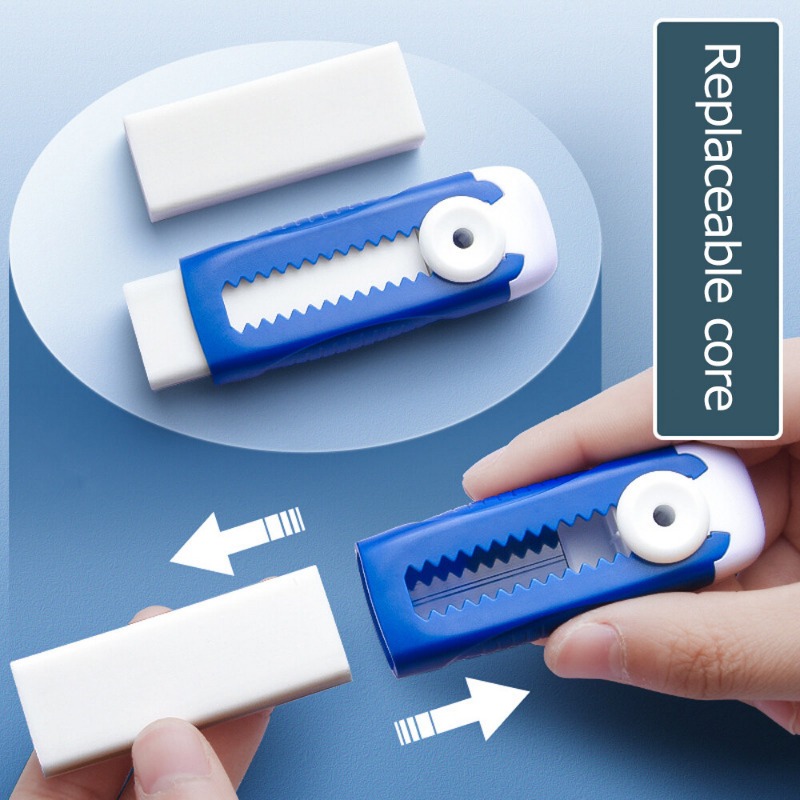 Trẻ em của Push-Pull tẩy sáng tạo căng ra Tẩy bút chì có thể thay thế lõi Push-Pull thiết kế Tẩy bút chì công cụ trẻ em học văn phòng phẩm quà tặng