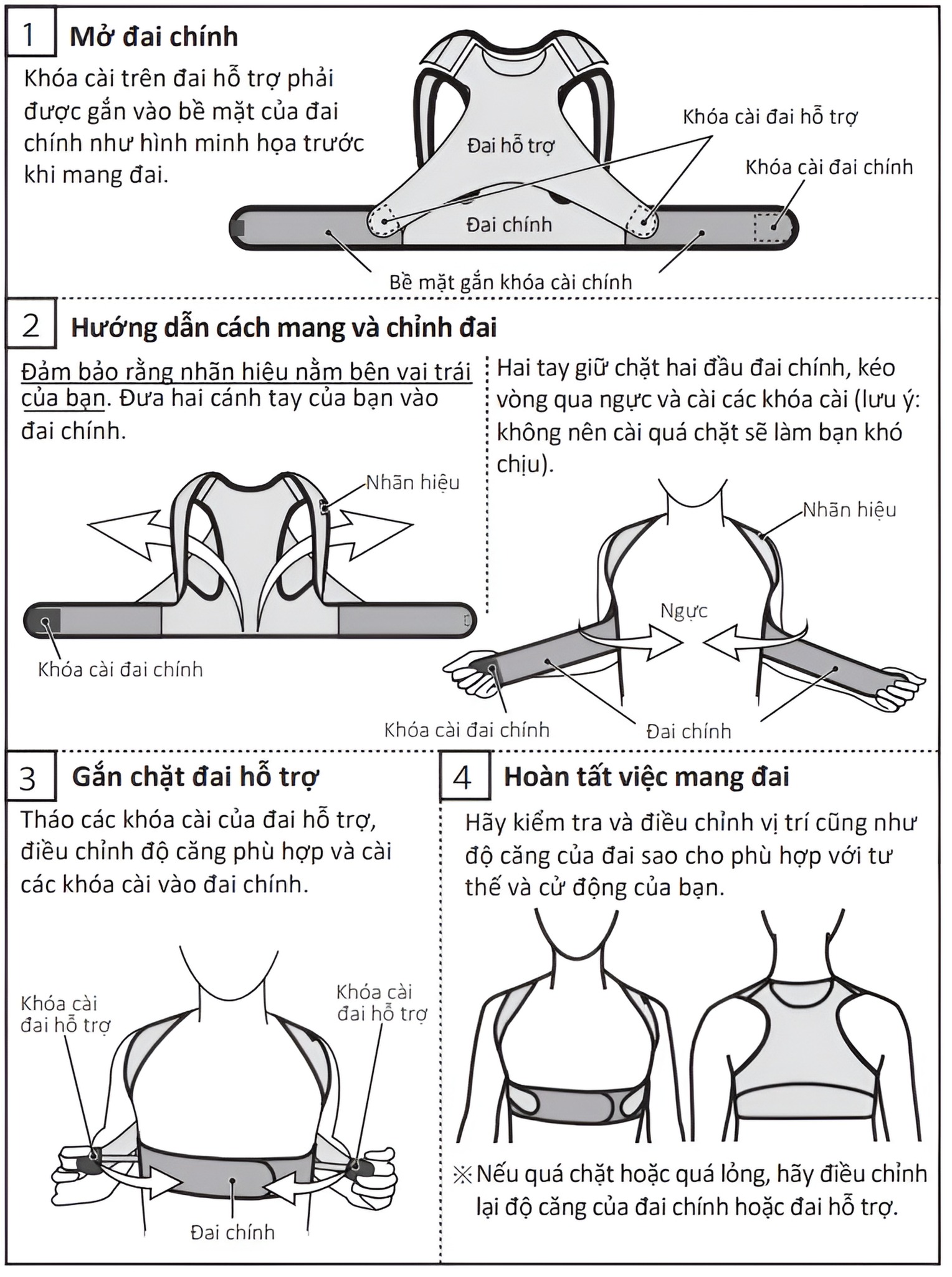 Đai chống gù lưng Bonbone Pita Sapo Posture nắn lưng thẳng - 1 Size