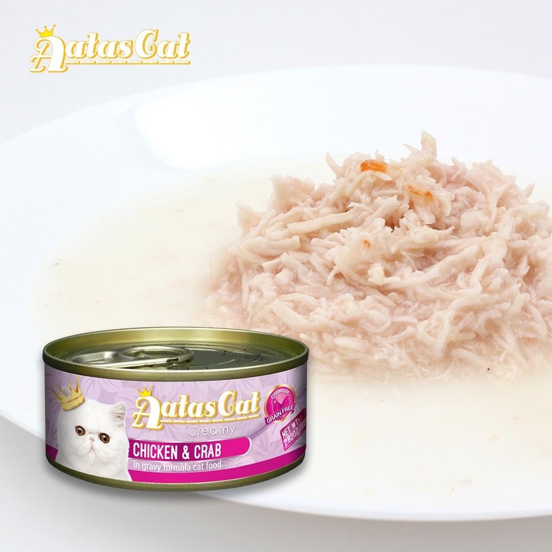 Pate AATAS Cho Mèo Mọi Lứa Tuổi (Súp Gà Mix) Creamy Chicken - Lon 80g - [Nông Trại Thú Cưng]