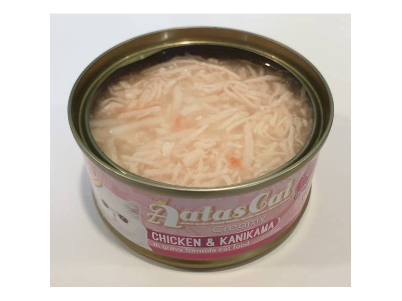Pate AATAS Cho Mèo Mọi Lứa Tuổi (Súp Gà Mix) Creamy Chicken - Lon 80g - [Nông Trại Thú Cưng]