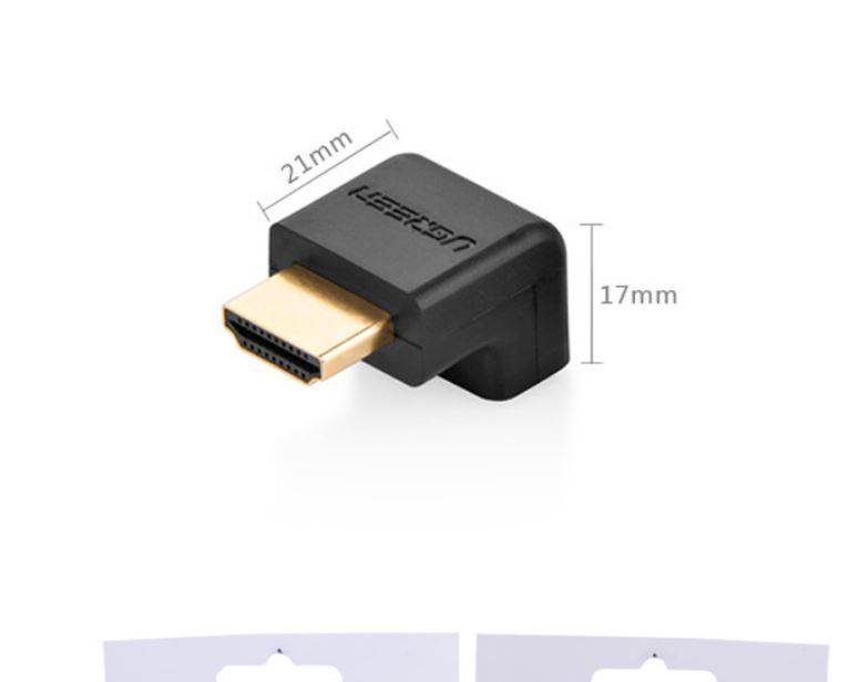 Đầu nối HDMI vuông góc 90 độ Ugreen 20109 (bẻ xuống) Chính Hãng