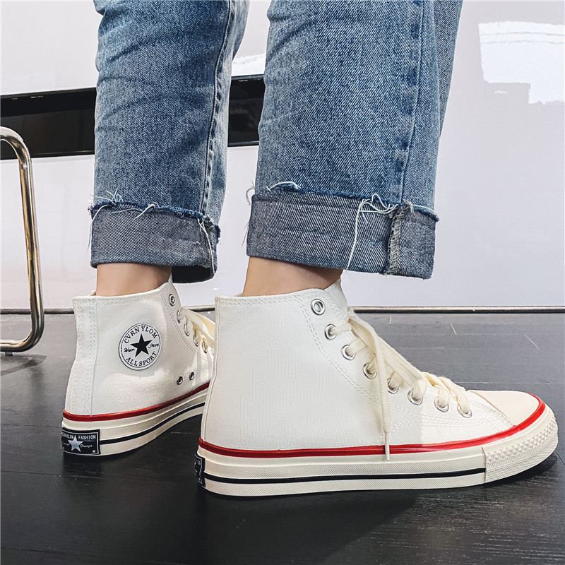 Giày CONVERSE TRẮNG Cổ Cao Nam Nữ[ẢNH THẬT + FULLBOX]