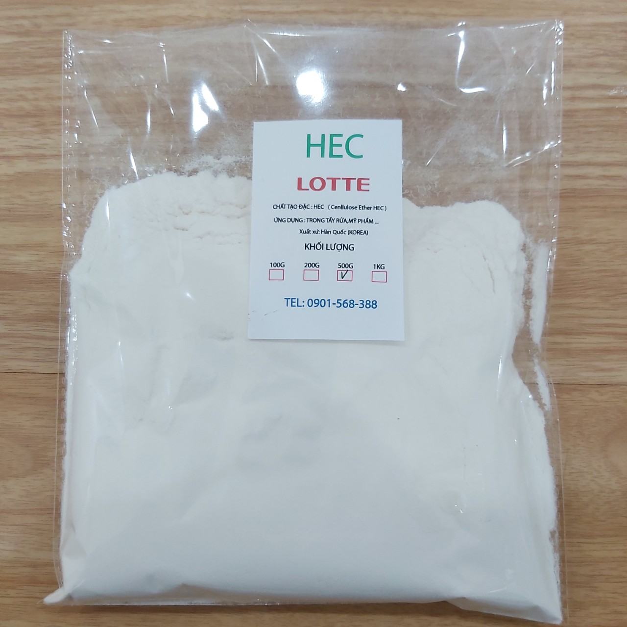 Chất Tạo Đặc Hec,LOTTE, Cellulose Ether, HEC, 1KG