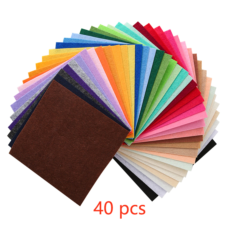 【Upgrade Your Style】 1mm Non-Woven Fabric Mixed Color Diy Handmade Paper Cutting Felt Cloth For Kindergarten Scrapbooking Doll Home Decorationtj10300