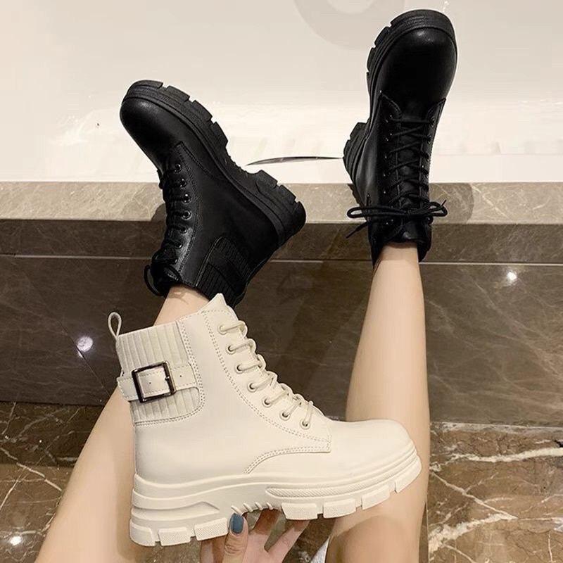 (full Box ) Giầy Bốt nữ cao cổ Boot Martin hàng đẹp tăng chiều cao MASBOTC211