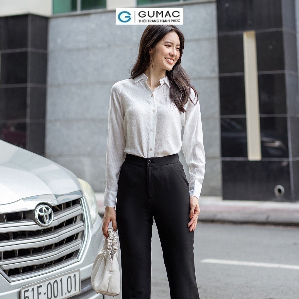 Áo sơ mi nữ tà lệch thời trang GUMAC AD06045
