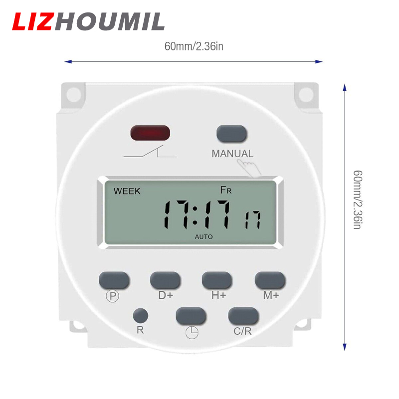 LIZHOUMIL Dc 12v Lcd Digital Timer Programmable Time Week Date Display Energy-saving Timer With Memory Function
