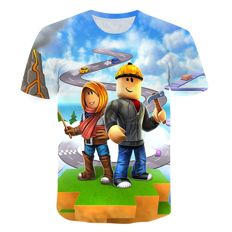 Summer Roblox Kids Clothes 3d Print Cartoon T Shirt Short Sleeve Tops Tees  Boys Girls Clothes 100%cotton T Shirts Children - Animation  Derivatives/peripheral Products - AliExpress