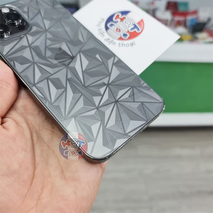 Miếng dán mặt lưng 3D vân kim cương Iphone 12 Pro Max / 12 Pro / 12