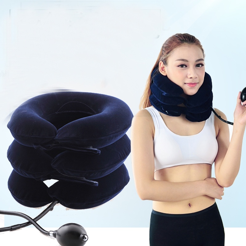 Đai gối hơi kéo giãn đốt sống cổ trị liệu hỗ trợ giảm đau vai cổ gáy