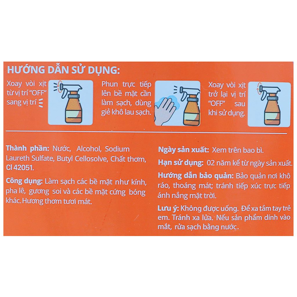 Nước lau kính IZI HOME chai 650ml
