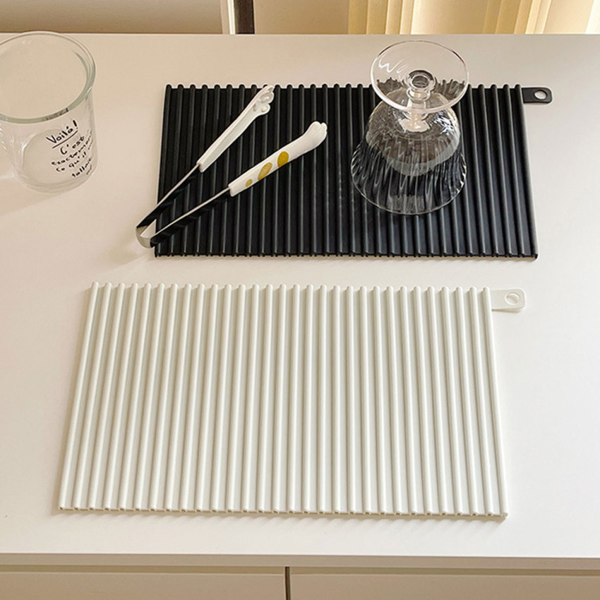 Silicone khô thảm cống Mat Bộ đồ ăn nhà bếp Khay Ráo Nước worktop placemat cho Lót đĩa bàn ăn phụ kiện nhà bếp
