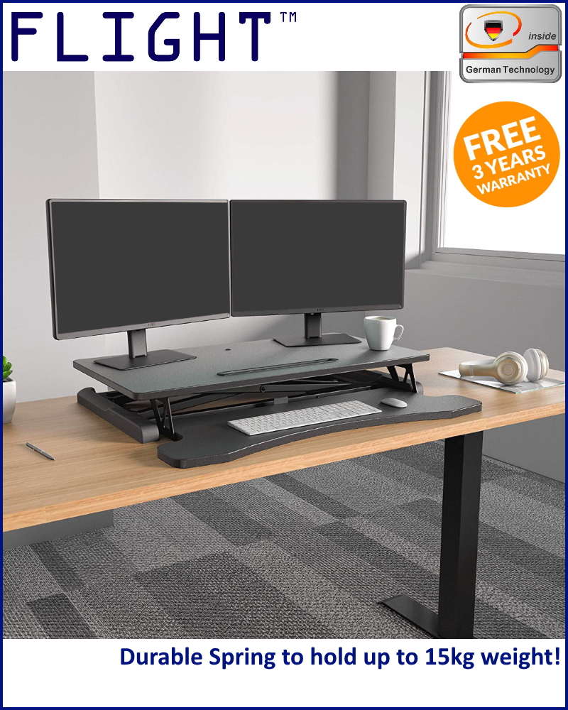 Flight™ Sit Stand Desk Height Adjustable Desk Sit Stand Converter ...
